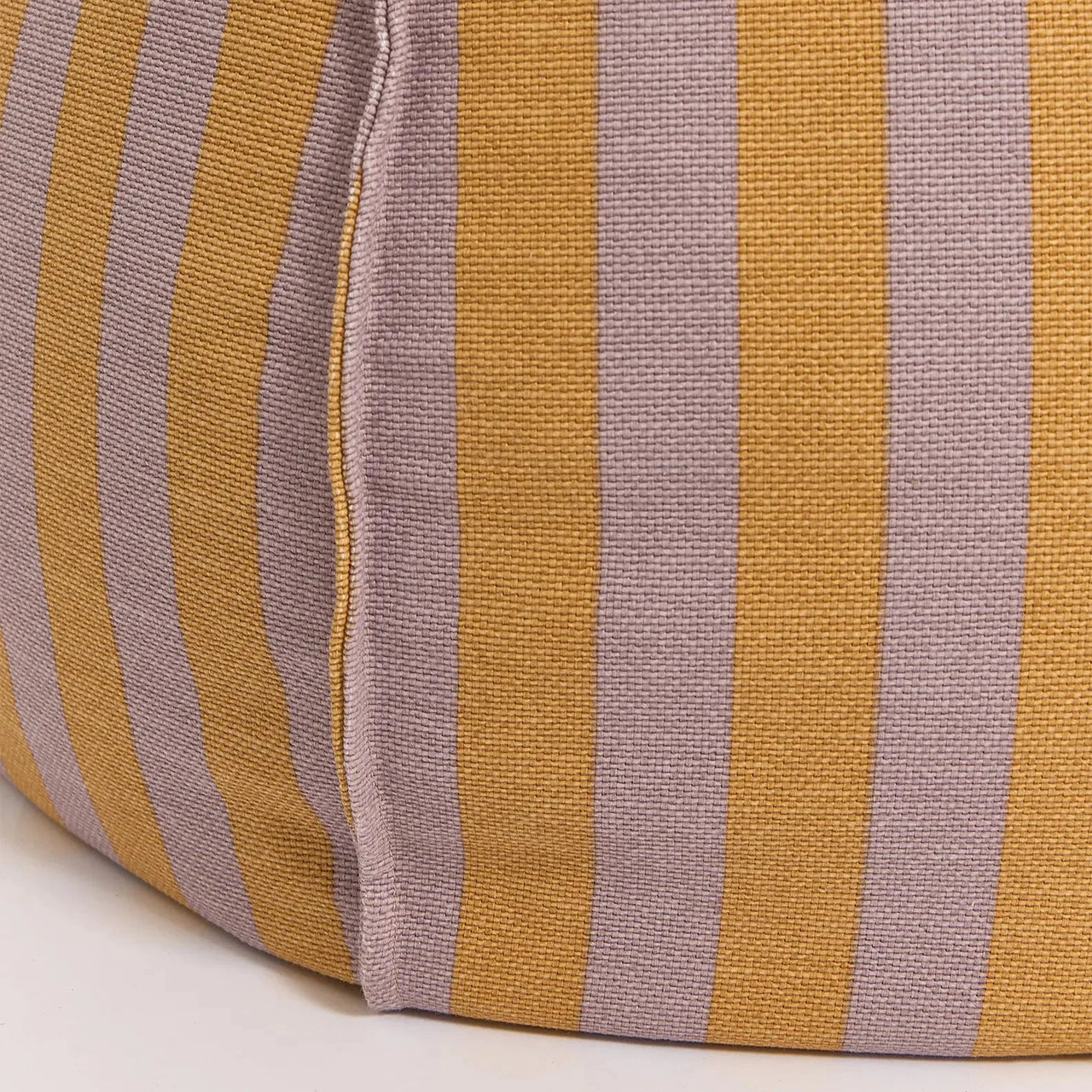 Round Bean Bag Vibes - Lilac Yellow Stripes