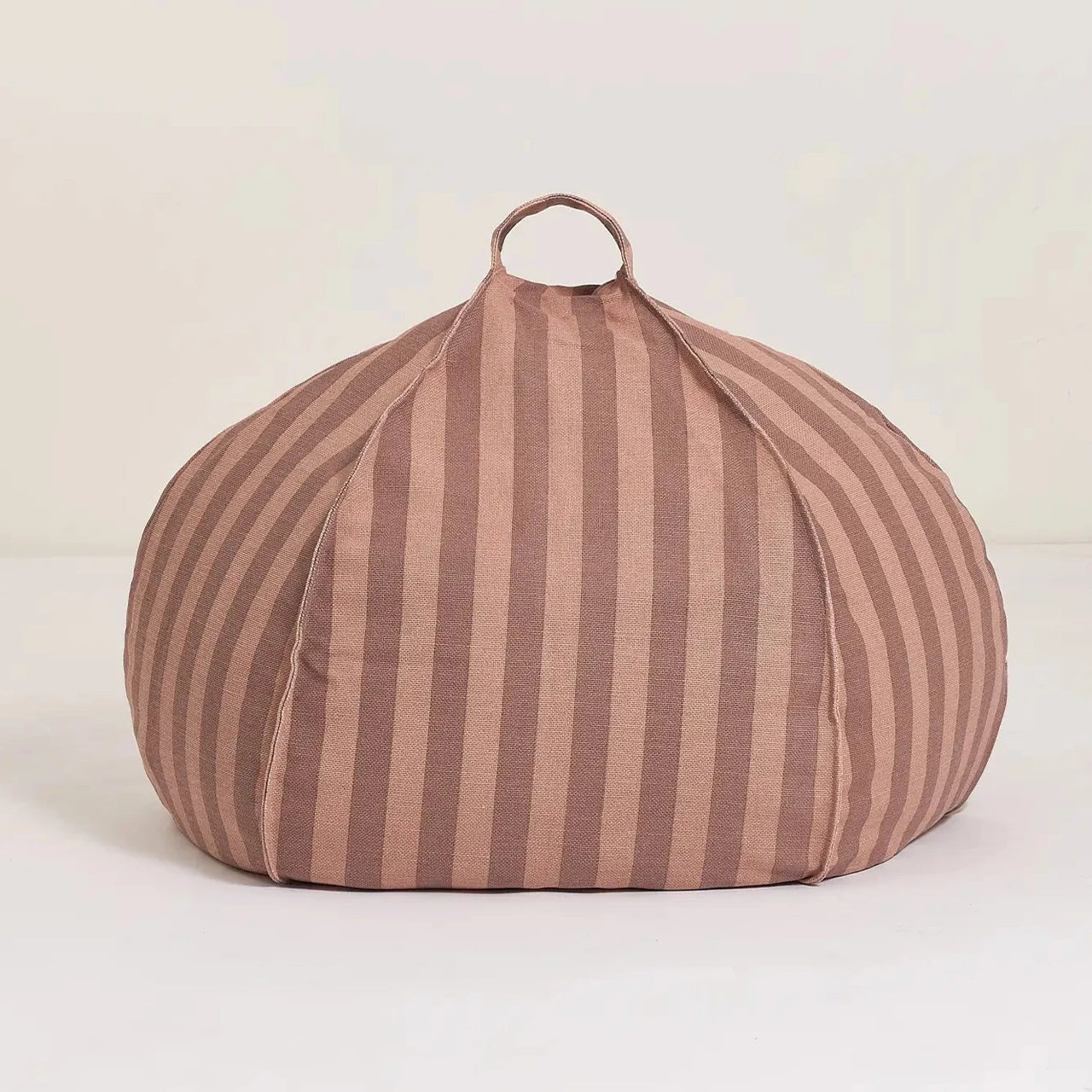 Round Bean Bag Vibes - Pink Mauve Stripes