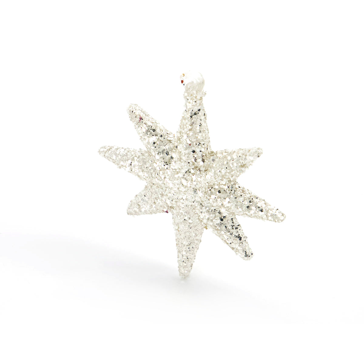 House doctor Ornament, Chunky, Silver w. glitter