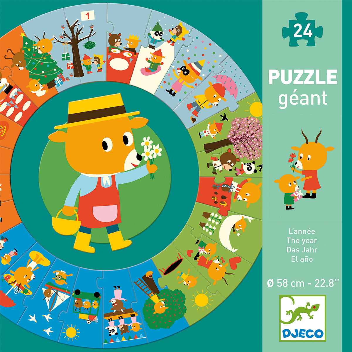 Djeco The Year Giant Floor Puzzle 24 pieces DJ07016