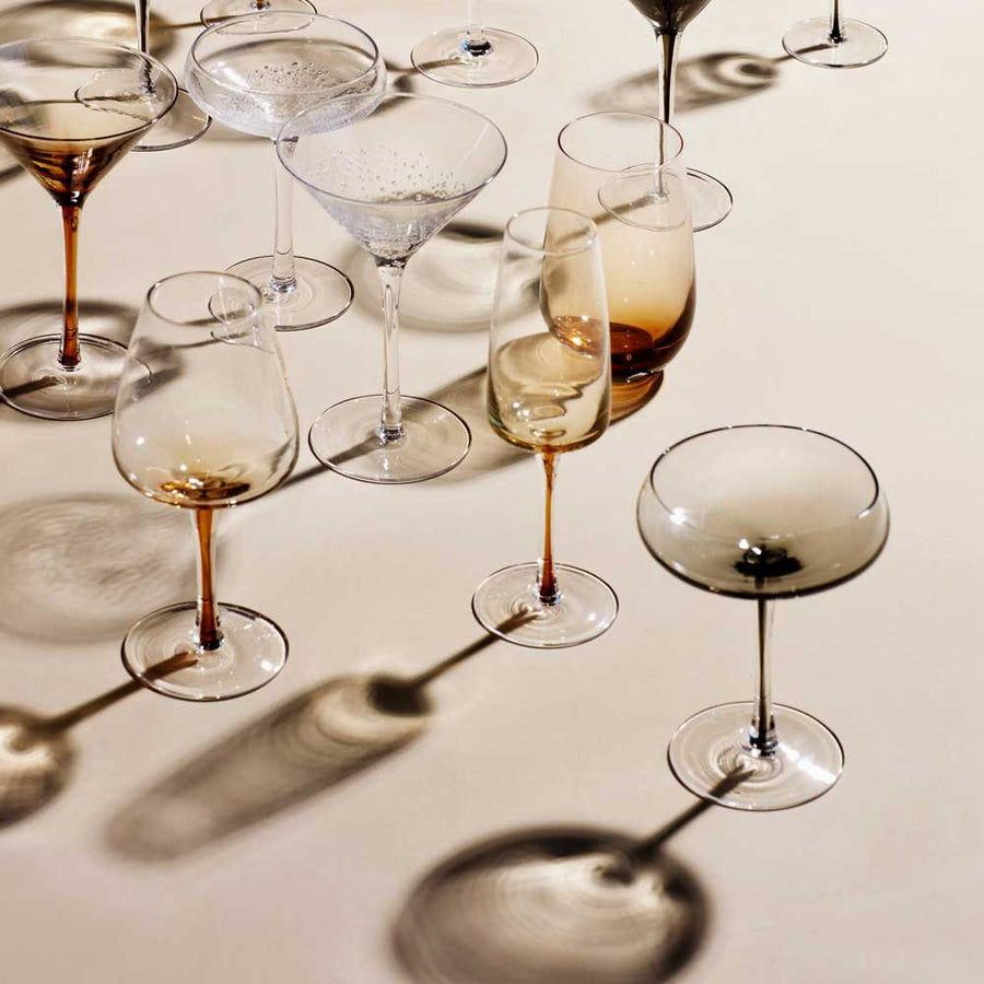 Broste Copenhagen Amber Champagne Glass Folk Interiors