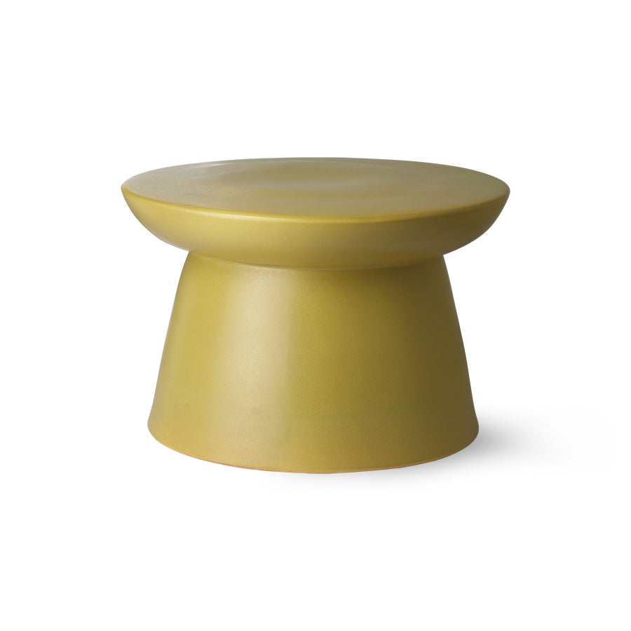 Earthenware side table green